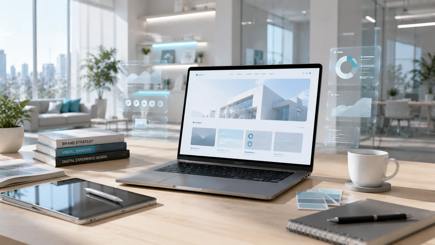 BrandHive Agency MacBook presentation mockup