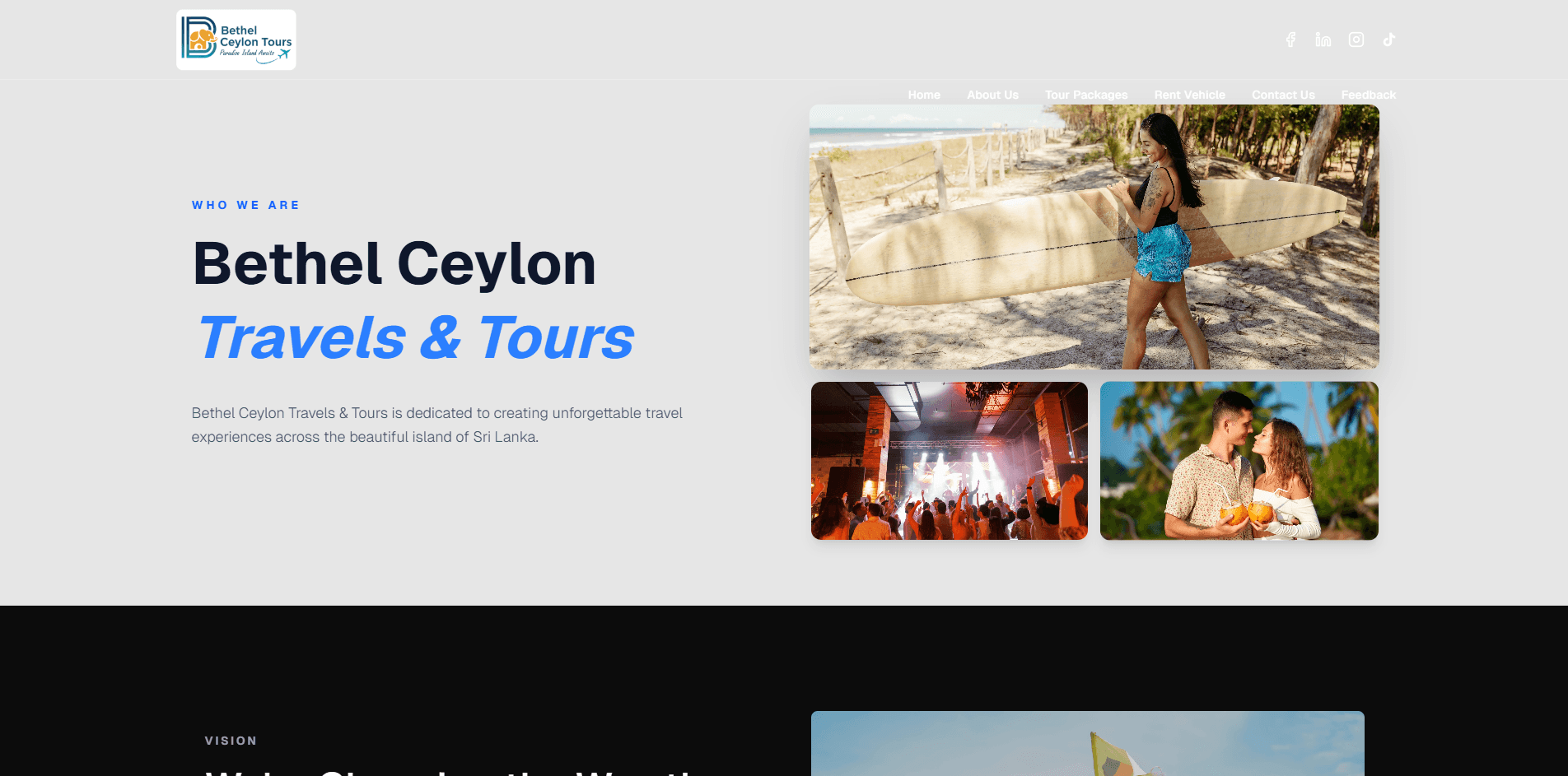 Bethel Ceylon Tours - Website Design Image 2