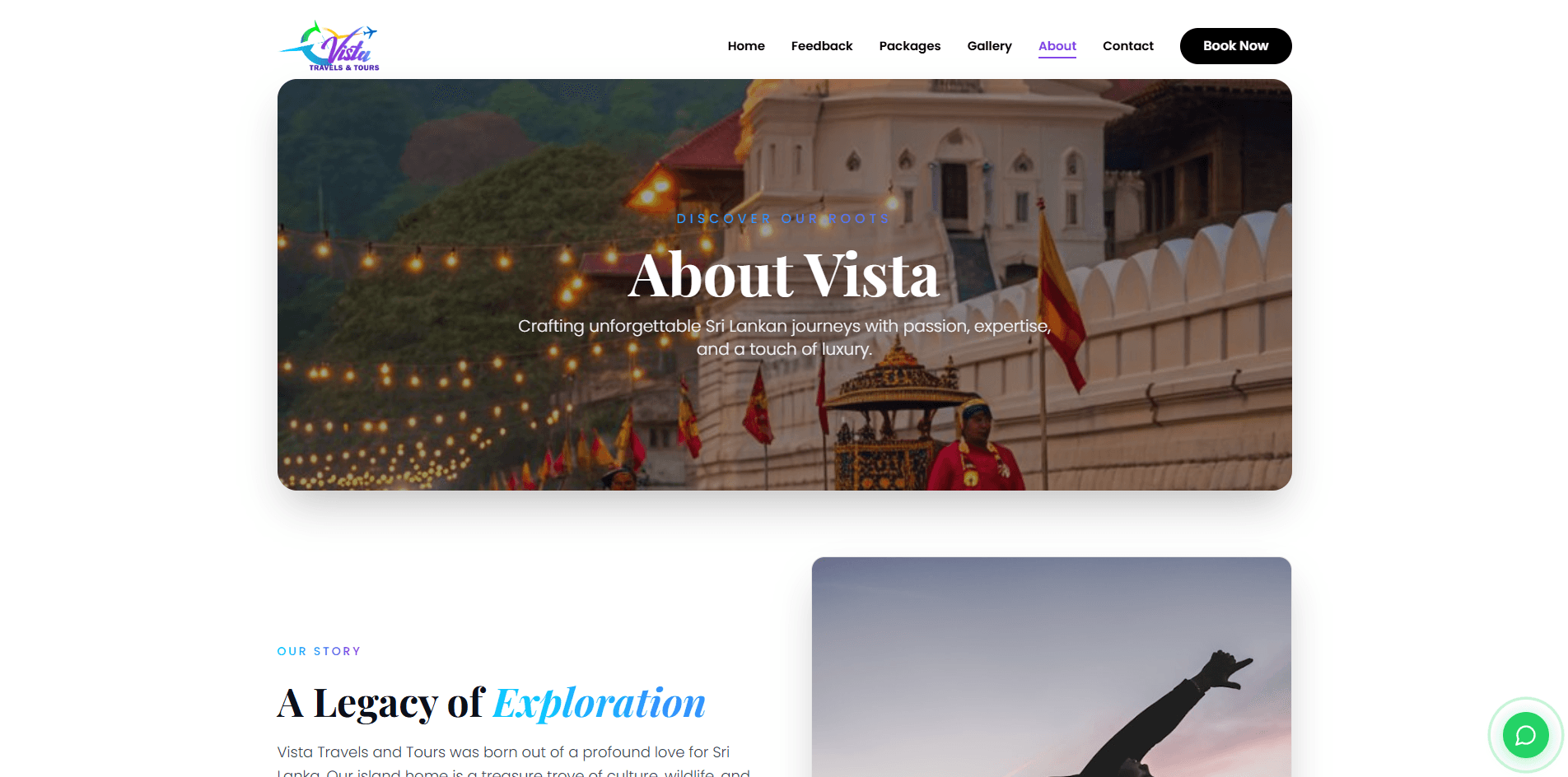 Vista Travels and Tours - Website Design Image 1