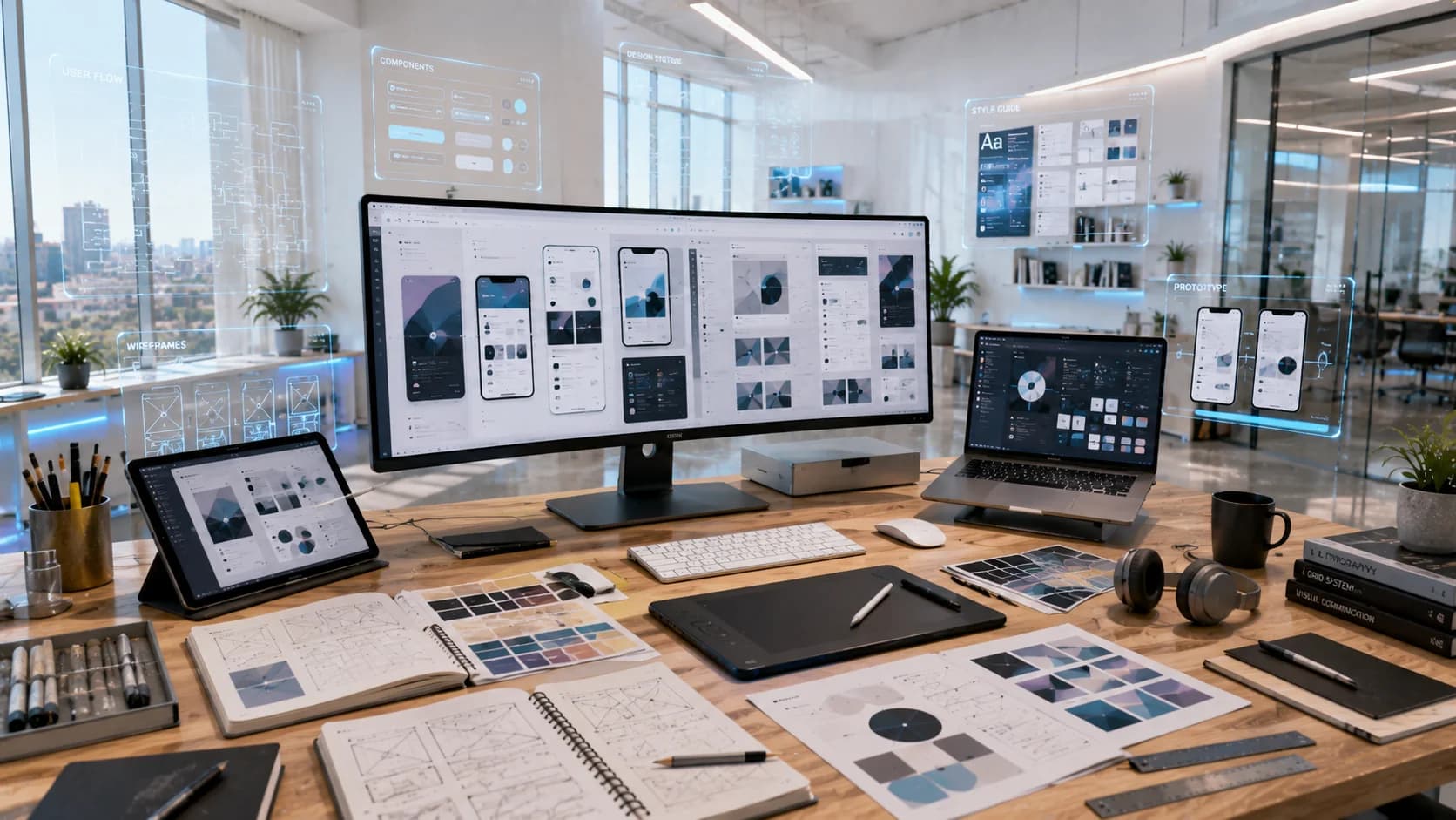 Visual Design & Prototyping Stage Illustration